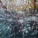 Wiosna 4, z cyklu Organika, olej, akryl, płótno, 150 x 300 cm, 2014 r.